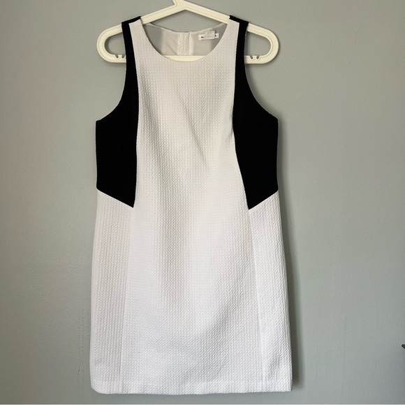 Club Monaco Size 6 Black White Sheath Day Dress Career Office - Picture 1 of 10